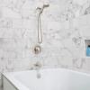 imageMoen Beric Matte Black Single Handle Modern Tub and Shower Faucet with Handshower Valve Included 82775BLSpot Resist Nickel