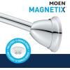 imageMoen MDN2170CH Magnetix 60inch Curved Adjustable Single Shower Curtain Rod ChromeChrome