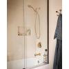 imageMoen Meena Chrome Single Handle Modern Tub and Shower Faucet with Handshower Valve Included 82618Bronzed Gold