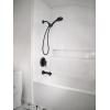 imageMoen Meena Chrome Single Handle Modern Tub and Shower Faucet with Handshower Valve Included 82618Matte Black