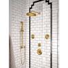 imageMoen S112BG Waterhill 10Inch Single Function Rainshower Showerhead with Immersion Rainshower Technology Brushed Gold
