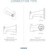 imageMoen S5000 Colinet Traditional Diverter Tub Spout with Slipfit CC Connection ChromeMatte Black