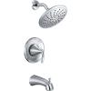 imageMoen T2843EP Glyde Tub Shower Faucet System with Rainshower Showerhead without Valve ChromeChrome