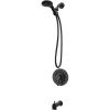 imageMoen Beric Matte Black Single Handle Modern Tub and Shower Faucet with Handshower Valve Included 82775BLMatte Black