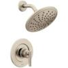 imageMoen Gibson Brushed Nickel 8Inch Wide High Pressure Modern Rainshower Shower Head Set with Lever Handle Kit for Bathtub Valve Required T3002EPBN