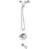 imageMoen Meena Chrome Single Handle Modern Tub and Shower Faucet with Handshower Valve Included 82618Chrome