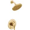 imageMoen T2262EP CIA PosiTemp EcoPerformance Round Rain Shower Head with 1Handle Faucet Trim Kit Valve Required ChromeBrushed Gold