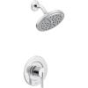 imageMoen T2262EP CIA PosiTemp EcoPerformance Round Rain Shower Head with 1Handle Faucet Trim Kit Valve Required ChromeChrome