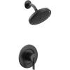 imageMoen T2262EP CIA PosiTemp EcoPerformance Round Rain Shower Head with 1Handle Faucet Trim Kit Valve Required ChromeMatte Black