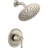 imageMoen T2282EPBL Dartmoor Shower Only System with Rainshower Showerhead Without Valve Matte BlackBrushed Nickel