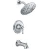 imageMoen T2283EPORB Dartmoor Tub Shower Faucet System with Rainshower Showerhead without Valve Oil Rubbed BronzeChrome