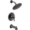 imageMoen T2283EPORB Dartmoor Tub Shower Faucet System with Rainshower Showerhead without Valve Oil Rubbed BronzeMatte Black