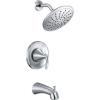 imageMoen T2843EP Glyde Tub Shower Faucet System with Rainshower Showerhead without Valve ChromeChrome