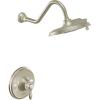 imageMoen TS32102 Weymouth PosiTemp Shower Trim Kit Valve Required including 9Inch 2Spray EcoPerformance Rainshower ChromeBrushed Nickel