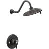 imageMoen TS32102BG Weymouth PosiTemp Shower Trim Kit Valve Required including 9Inch 2Spray EcoPerformance Rainshower Brushed GoldMatte Black