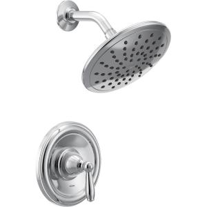 imageMoen Brantford Chrome PosiTemp Shower Trim Kit with 8Inch EcoPerformance Rainshower Valve Required T2252EP