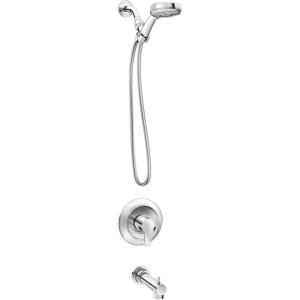 imageMoen Meena Chrome Single Handle Modern Tub and Shower Faucet with Handshower Valve Included 82618Chrome