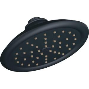 imageMoen S6310ORB ExactTemp 7quot Single Function Rainshower Showerhead with Immersion Technology at 25 GPM Flow Rate Oil Rubbed BronzeWrought Iron