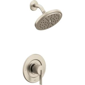 imageMoen T2262EP CIA PosiTemp EcoPerformance Round Rain Shower Head with 1Handle Faucet Trim Kit Valve Required ChromeBrushed Nickel