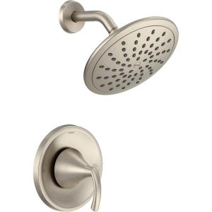 imageMoen T2842EPBL Glyde Shower Only System with EcoPerformance Rainshower Showerhead Without Valve Matte BlackBrushed Nickel