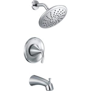 imageMoen T2843EP Glyde Tub Shower Faucet System with Rainshower Showerhead without Valve ChromeChrome
