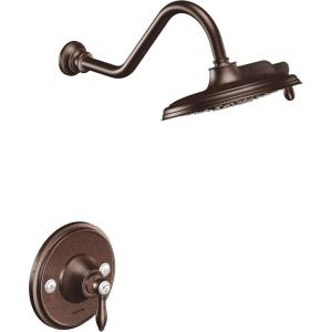 imageMoen TS32102 Weymouth PosiTemp Shower Trim Kit Valve Required including 9Inch 2Spray EcoPerformance Rainshower ChromeOil Rubbed Bronze