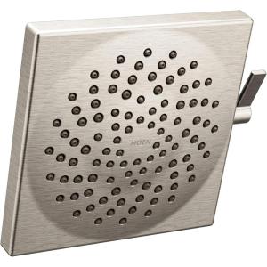 imageMoen Velocity Brushed Nickel TwoFunction 85Inch Diameter Spray Rainshower Showerhead S6345BN
