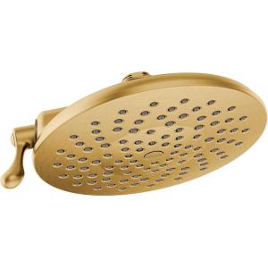 imageMoen Velocity Brushed Nickel TwoFunction Rainshower 8Inch Shower Head with Immersion Technology for a HighPressure Rinse S6320BNBrushed Gold