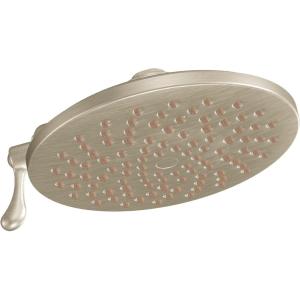 imageMoen Velocity Brushed Nickel TwoFunction Rainshower 8Inch Shower Head with Immersion Technology for a HighPressure Rinse S6320BNBrushed Nickel