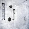 imageMoen 3670EPBL 5Function Massaging Handshower with Toggle Pause Includes 30Inch Slide Bar and 69Inch Hose Matte BlackMatte Black