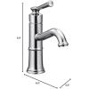 imageMoen Belfield Oil Rubbed Bronze OneHandle Bathroom Sink Faucet with Drain Assembly and Optional Deckplate 6402ORBChrome