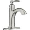 imageMoen Halle Spot Resist Brushed Nickel OneHandle Single Hole Bathroom Sink Faucet with Optional Deckplate 84970SRN1 Handle