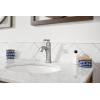 imageMoen Halle Spot Resist Brushed Nickel OneHandle Single Hole Bathroom Sink Faucet with Optional Deckplate 84970SRN1 Handle