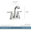 imageMoen Halle Spot Resist Brushed Nickel OneHandle Single Hole Bathroom Sink Faucet with Optional Deckplate 84970SRN2 Handle  Centercet