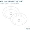 imageMoen Halle Spot Resist Brushed Nickel OneHandle Single Hole Bathroom Sink Faucet with Optional Deckplate 84970SRN2 Handle  Centercet