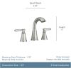 imageMoen Halle Spot Resist Brushed Nickel OneHandle Single Hole Bathroom Sink Faucet with Optional Deckplate 84970SRN2 Handle  Widespread