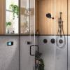 imageMoen Modern Matte Black EcoPerformance Handshower Handheld Shower with 30Inch Slide Bar and 69Inch Metal Hose 3887EPBLMatte Black