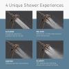 imageMoen N400H0CH Quattro Handheld Four Unique Shower Experiences and Magnetix Dock ChromeOil Rubbed Bronze