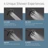 imageMoen N400R0BL Quattro Rainshower Showerhead with Four Unique Shower Experiences Matte Black