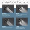 imageMoen N400R0BL Quattro Rainshower Showerhead with Four Unique Shower Experiences Matte Black