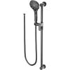 imageMoen 3671EPBN 5Function Massaging Handshower with Toggle Pause Includes 30Inch Slide Bar and 69Inch Hose Brushed NickelMatte Black