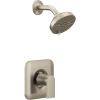 imageMoen T2472EPBL Genta LX PosiTemp Pressure Balancing EcoPerformance Modern Shower Only Trim Valve Required Matte BlackBrushed Nickel