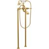 imageMoen Weymouth Brushed Gold TwoHandle Tub Filler with LeverHandles and Handshower S22110BG
