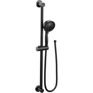 imageMoen 3667EPBL EcoPerformance Handheld Showerhead with 69InchLong Hose Featuring 30Inch Slide Bar Matte Black