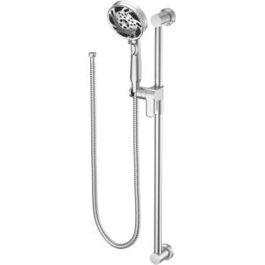 imageMoen 3670EPBL 5Function Massaging Handshower with Toggle Pause Includes 30Inch Slide Bar and 69Inch Hose Matte BlackChrome