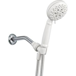 imageMoen Banbury Glacier White 5Spray Handshower HighPressure Handheld Bathroom Shower Head 23046W4 Inch
