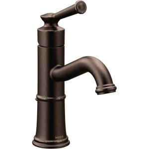 imageMoen Belfield Oil Rubbed Bronze OneHandle Bathroom Sink Faucet with Drain Assembly and Optional Deckplate 6402ORBOil Rubbed Bronze