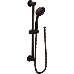 imageMoen Chrome EcoPerformance Handheld Shower with 24Inch Slide Bar and 59Inch Hose 3868EPOil Rubbed Bronze