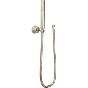 imageMoen Fina Brushed Nickel EcoPerformance Handheld Showerhead with Wall Bracket and 69InchLong Hose S11705EPBNBrushed Nickel