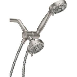 imageMoen Ignite Brushed Nickel FiveFunction 334quot Diameter 5Function Shower Spray Head with Handheld Showerhead 20016SRN